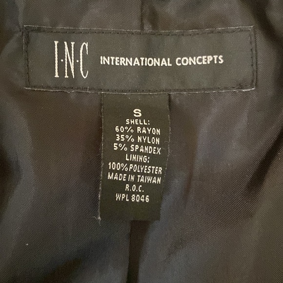 INC Ruffled Black Jacket - Picture 3 of 9